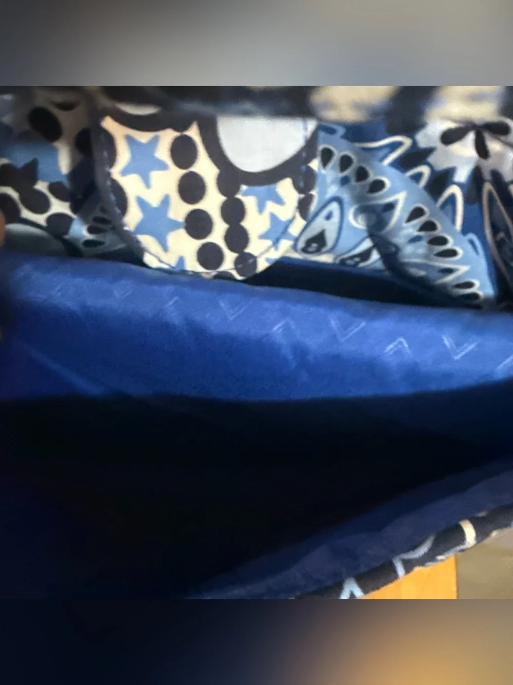 Vera Bradley Blue Floral Quilted Tote Bag